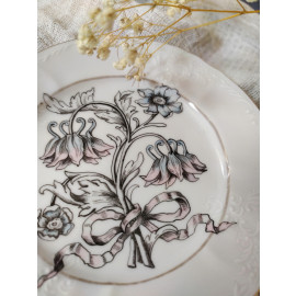 Фарфоровые тарелки с росписью "ботаническая графика" - фото - 4