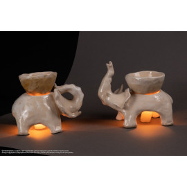 Слоны с пиалами для чайной церемонии - фото - 2